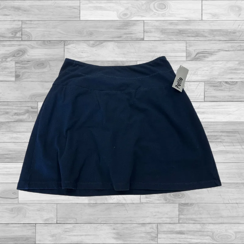 Skort By Coral Bay In Navy, Size: Petite L pleated skirt texture