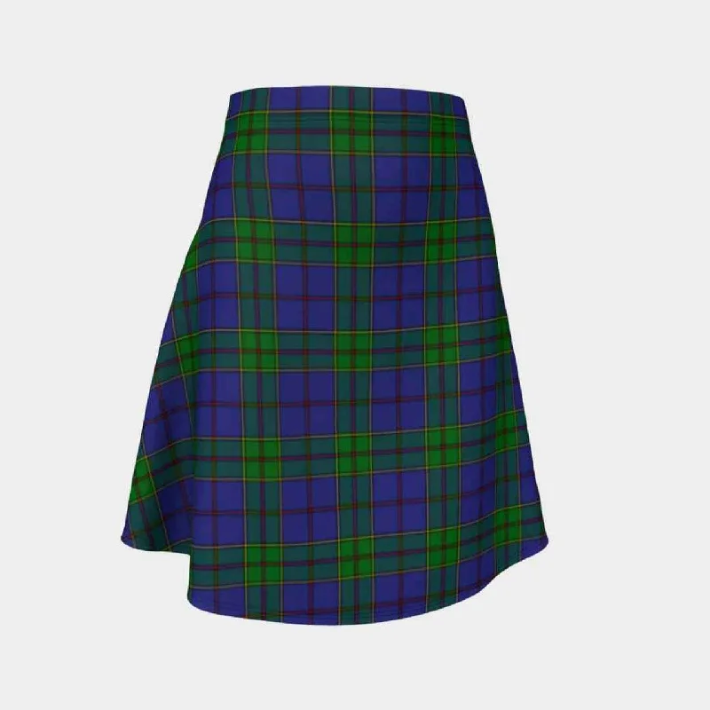 Strachan Tartan Flared Skirt chiffon skirt airy