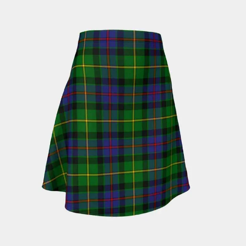 Tait Modern Tartan Flared Skirt cashmere skirt fine