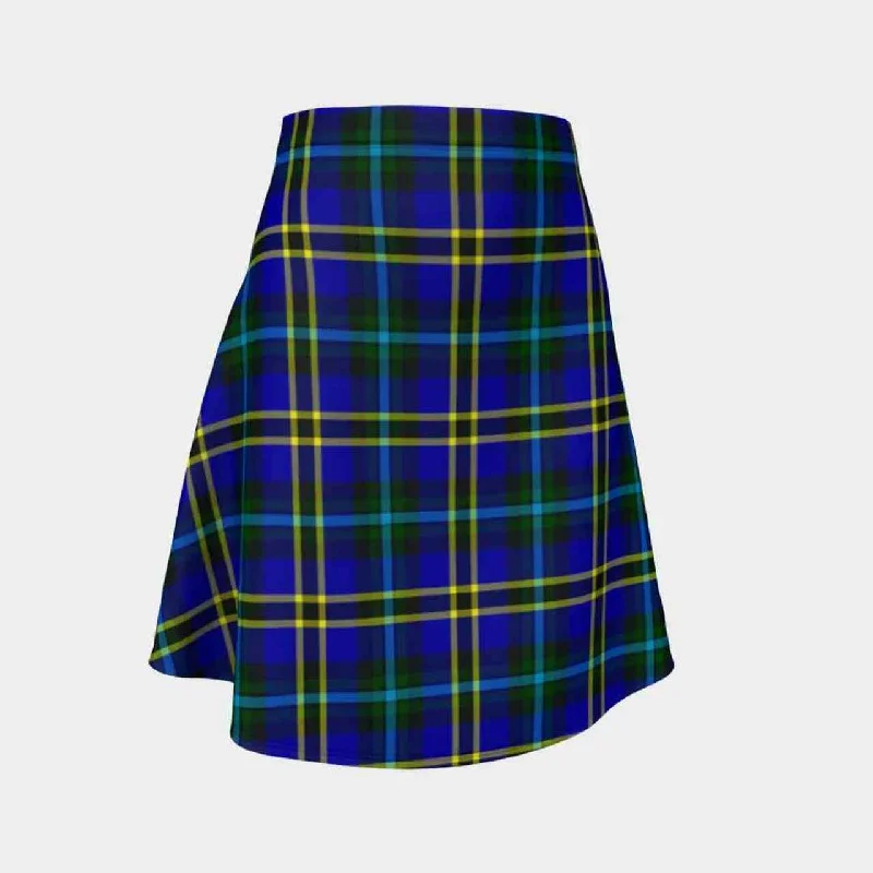 Weir Modern Tartan Flared Skirt wool skirt thick